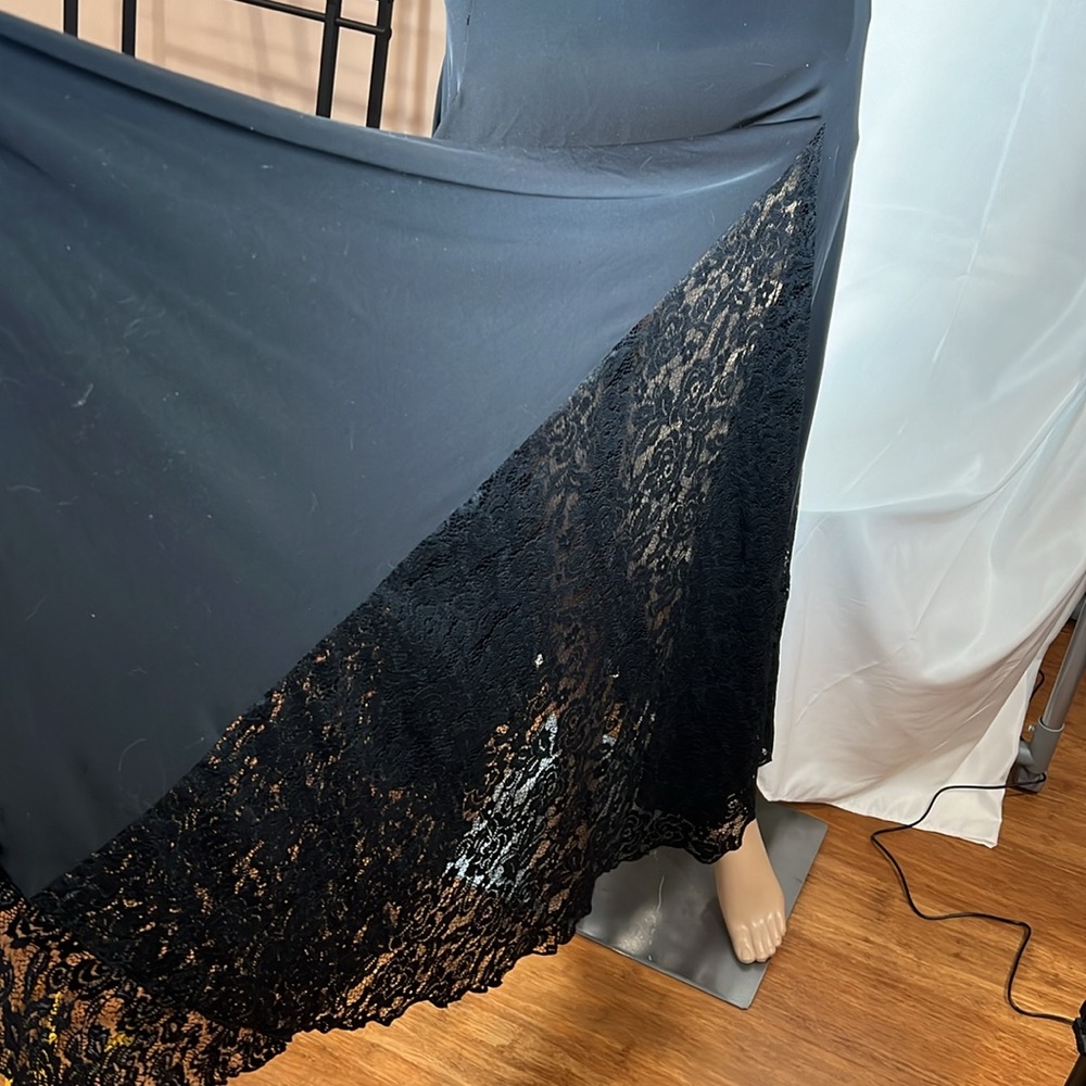 DANCE 💃🏻 PRACTICE DRESS IN BLACK WITH LACE PANELS & SLEEVES 🤩😍 - Picture 3 of 5
